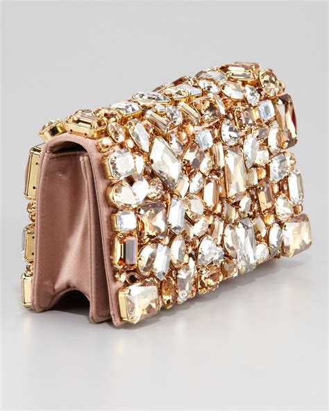 prada jeweled clutch|prada clutch price.